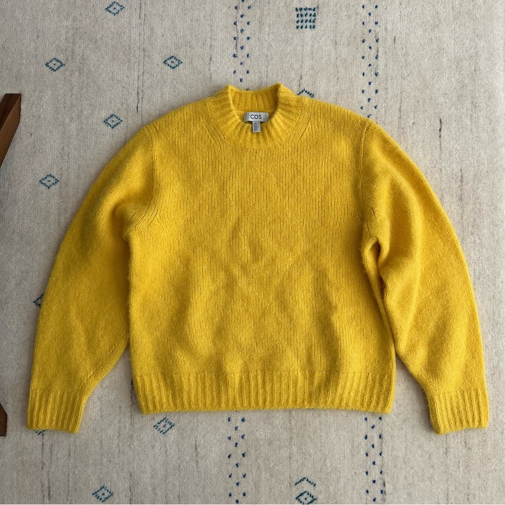 COS yellow knit sweater